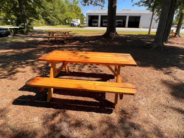 Storybook park, construction work, benches